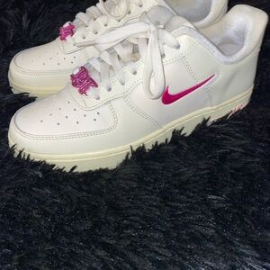 Nike Cream and Pink Sneakers
